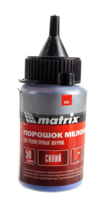 Порошок меловой синий, 50 г, для разметочных шнуров// Matrix — купить в интернет-магазине amurinstrument.ru с доставкой по Благовещенску | Каталог с характеристиками и ценами порошок меловой синий, 50 г, для разметочных шнуров// matrix, купить metabo, купить husqvarna, купить bosch, купить makita, купить hitachi, купить hikoki, купить oregon, купить stihl