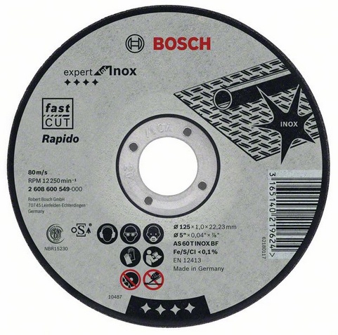 Диск отрезной по металлу BOSCH 115Х1 Д/НЕРЖ. — купить в интернет-магазине amurinstrument.ru с доставкой по Благовещенску | Каталог с характеристиками и ценами диск отрезной по металлу bosch 115х1 д/нерж., купить metabo, купить husqvarna, купить bosch, купить makita, купить hitachi, купить hikoki, купить oregon, купить stihl