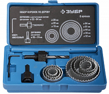 зубр 8шт, набор коронок по дереву 19-64мм, купить metabo, купить husqvarna, купить bosch, купить makita, купить hitachi, купить hikoki, купить oregon, купить stihl