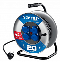 зубр  кг-325, кг, 3 x 2.5 мм2, 20 м, 4000 вт, ip44, силовой удлинитель на стальной катушке, професси, купить metabo, купить husqvarna, купить bosch, купить makita, купить hitachi, купить hikoki, купить oregon, купить stihl