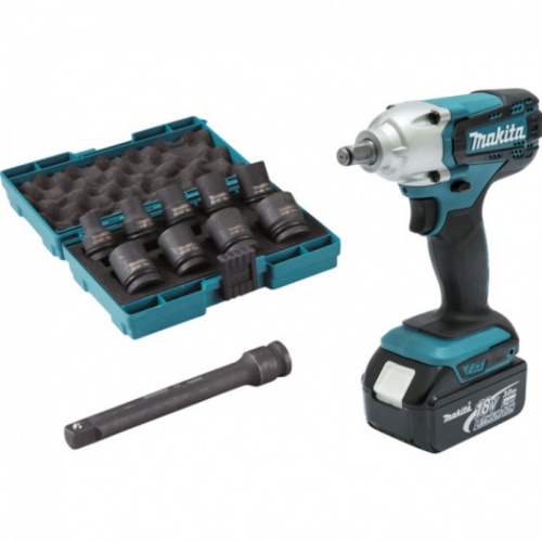 гайковёрт аккумуляторный ударный makita dtw190jx3 (18 в, 190hм, 1/2", 1,4кг, 2акк, li-ion, 3ач, кейс, купить metabo, купить husqvarna, купить bosch, купить makita, купить hitachi, купить hikoki, купить oregon, купить stihl