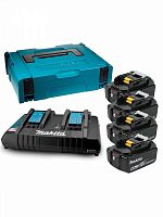 аккумулятор makita +з\у, dc18rd-1шт+bl1850b-4шт,18в,5.0ач,li-ion,makpac, купить metabo, купить husqvarna, купить bosch, купить makita, купить hitachi, купить hikoki, купить oregon, купить stihl