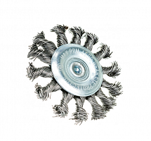кордщетка для дрели радиальная витая практика  75 мм, хвост 6 мм, купить metabo, купить husqvarna, купить bosch, купить makita, купить hitachi, купить hikoki, купить oregon, купить stihl