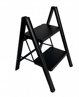 стремянка стальная особопрочная, модель dls402b ( черный цвет), 2 ступени, 44см, купить metabo, купить husqvarna, купить bosch, купить makita, купить hitachi, купить hikoki, купить oregon, купить stihl