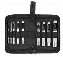 зубр  для кожи, 3 - 13 мм, 9 шт, набор пробойников (22949-h9), купить metabo, купить husqvarna, купить bosch, купить makita, купить hitachi, купить hikoki, купить oregon, купить stihl