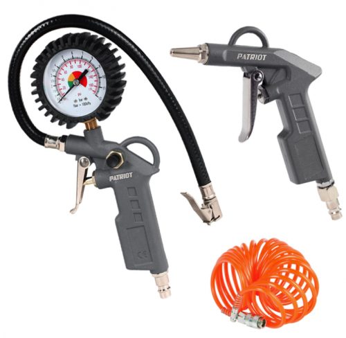набор пневмоинструмента patriot kit 3c, 3 предмета+3 сопла, купить metabo, купить husqvarna, купить bosch, купить makita, купить hitachi, купить hikoki, купить oregon, купить stihl