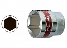 головка торцевая, 22 мм, 6-гранная, crv, под квадрат 1/2", хромированная// matrix master, купить metabo, купить husqvarna, купить bosch, купить makita, купить hitachi, купить hikoki, купить oregon, купить stihl