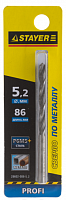 сверло по металлу stayer profi 5.2х86мм, hss-r, быстрорежущая сталь м2(s6-5-2), купить metabo, купить husqvarna, купить bosch, купить makita, купить hitachi, купить hikoki, купить oregon, купить stihl
