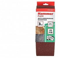 лента шлиф. 100 х 610 р 40 по 3 шт.  hammer flex se 212-031 цена за упаковку 3шт., купить metabo, купить husqvarna, купить bosch, купить makita, купить hitachi, купить hikoki, купить oregon, купить stihl