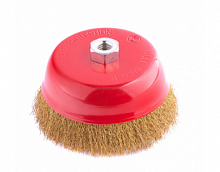 щетка для болгарки "matrix"  150мм м14 "чашка" желт, купить metabo, купить husqvarna, купить bosch, купить makita, купить hitachi, купить hikoki, купить oregon, купить stihl