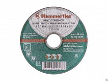круг отрезной hammer flex 232-009 по металлу и нержавеющей стали a 54 s bf / 115 x 1.0 x 22,23, купить metabo, купить husqvarna, купить bosch, купить makita, купить hitachi, купить hikoki, купить oregon, купить stihl