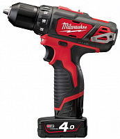 аккумуляторная дрель-шуруповерт milwaukee m12 bdd-402с (li-ion4ач), купить metabo, купить husqvarna, купить bosch, купить makita, купить hitachi, купить hikoki, купить oregon, купить stihl