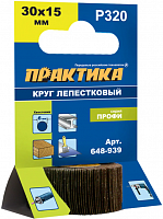 круг лепестковый с оправкой практика 30х15мм, p320, хвостовик 6 мм, серия профи, купить metabo, купить husqvarna, купить bosch, купить makita, купить hitachi, купить hikoki, купить oregon, купить stihl