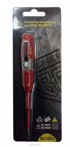 Отвертка индикатор BERGER BG1032 — купить в интернет-магазине amurinstrument.ru с доставкой по Благовещенску | Каталог с характеристиками и ценами отвертка индикатор berger bg1032, купить metabo, купить husqvarna, купить bosch, купить makita, купить hitachi, купить hikoki, купить oregon, купить stihl