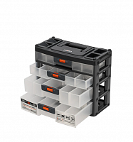органайзер для хранения с выдвижными лотками 310х150х260мм, 4 секции, пластик россия// stels, купить metabo, купить husqvarna, купить bosch, купить makita, купить hitachi, купить hikoki, купить oregon, купить stihl