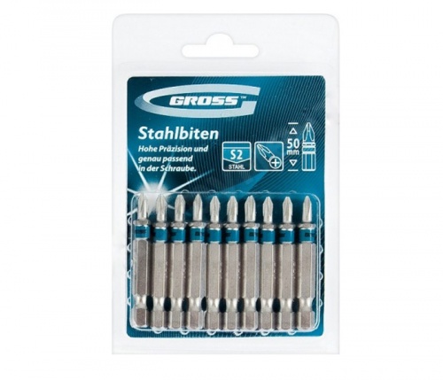 набор бит рz3х50, сталь s2, 10шт //gross, купить metabo, купить husqvarna, купить bosch, купить makita, купить hitachi, купить hikoki, купить oregon, купить stihl