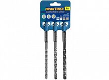 набор буров sds-plus практика  6,8,10 х 160 мм, 3 шт "мастер", клипса, купить metabo, купить husqvarna, купить bosch, купить makita, купить hitachi, купить hikoki, купить oregon, купить stihl