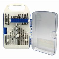 набор бит и сверл практика "diy" 27 шт сверла по металлу и бетону, биты, купить metabo, купить husqvarna, купить bosch, купить makita, купить hitachi, купить hikoki, купить oregon, купить stihl