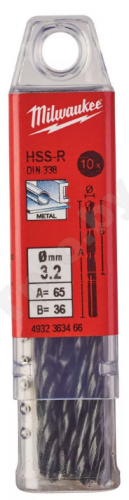 сверло по металлу hss-r 3.2мм (10шт), купить metabo, купить husqvarna, купить bosch, купить makita, купить hitachi, купить hikoki, купить oregon, купить stihl