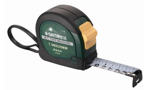 рулетка sata 7,5 м х 25 мм обрезиненный корпус, s91336, купить metabo, купить husqvarna, купить bosch, купить makita, купить hitachi, купить hikoki, купить oregon, купить stihl