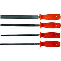 напильники 4 шт. 200 мм, пластиковая ручка, купить metabo, купить husqvarna, купить bosch, купить makita, купить hitachi, купить hikoki, купить oregon, купить stihl