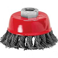 щетка для ушм, 65 мм, м14, "чашка", крученая проволока 0,35 мм// matrix, купить metabo, купить husqvarna, купить bosch, купить makita, купить hitachi, купить hikoki, купить oregon, купить stihl