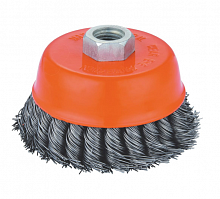 щетка чашечная для ушм (круч. проволока 0,5 мм) кратон o125 мм m14, купить metabo, купить husqvarna, купить bosch, купить makita, купить hitachi, купить hikoki, купить oregon, купить stihl