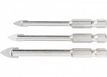 набор сверл по керамической плитке, 5 - 6 - 8мм, шестигранный хвостовик// matrix, купить metabo, купить husqvarna, купить bosch, купить makita, купить hitachi, купить hikoki, купить oregon, купить stihl