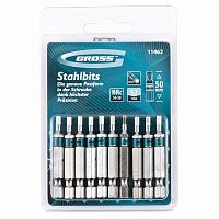 набор бит  hex 6х50, сталь s2, 10 шт //gross, купить metabo, купить husqvarna, купить bosch, купить makita, купить hitachi, купить hikoki, купить oregon, купить stihl