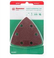 набор шлифлистов hammer flex 220-001 mf-ac 001  р 60 по 5 шт. по дереву, 80 мм, купить metabo, купить husqvarna, купить bosch, купить makita, купить hitachi, купить hikoki, купить oregon, купить stihl