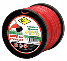 корд триммерный на катушке dde "speed line" (звезда) 2,7 мм х 90 м, красный, купить metabo, купить husqvarna, купить bosch, купить makita, купить hitachi, купить hikoki, купить oregon, купить stihl