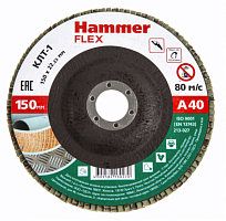 круг лепестковый торцевой 150 х 22 р 40 тип 1 клт  hammer flex se 213-027(10шт/уп)(нд), купить metabo, купить husqvarna, купить bosch, купить makita, купить hitachi, купить hikoki, купить oregon, купить stihl